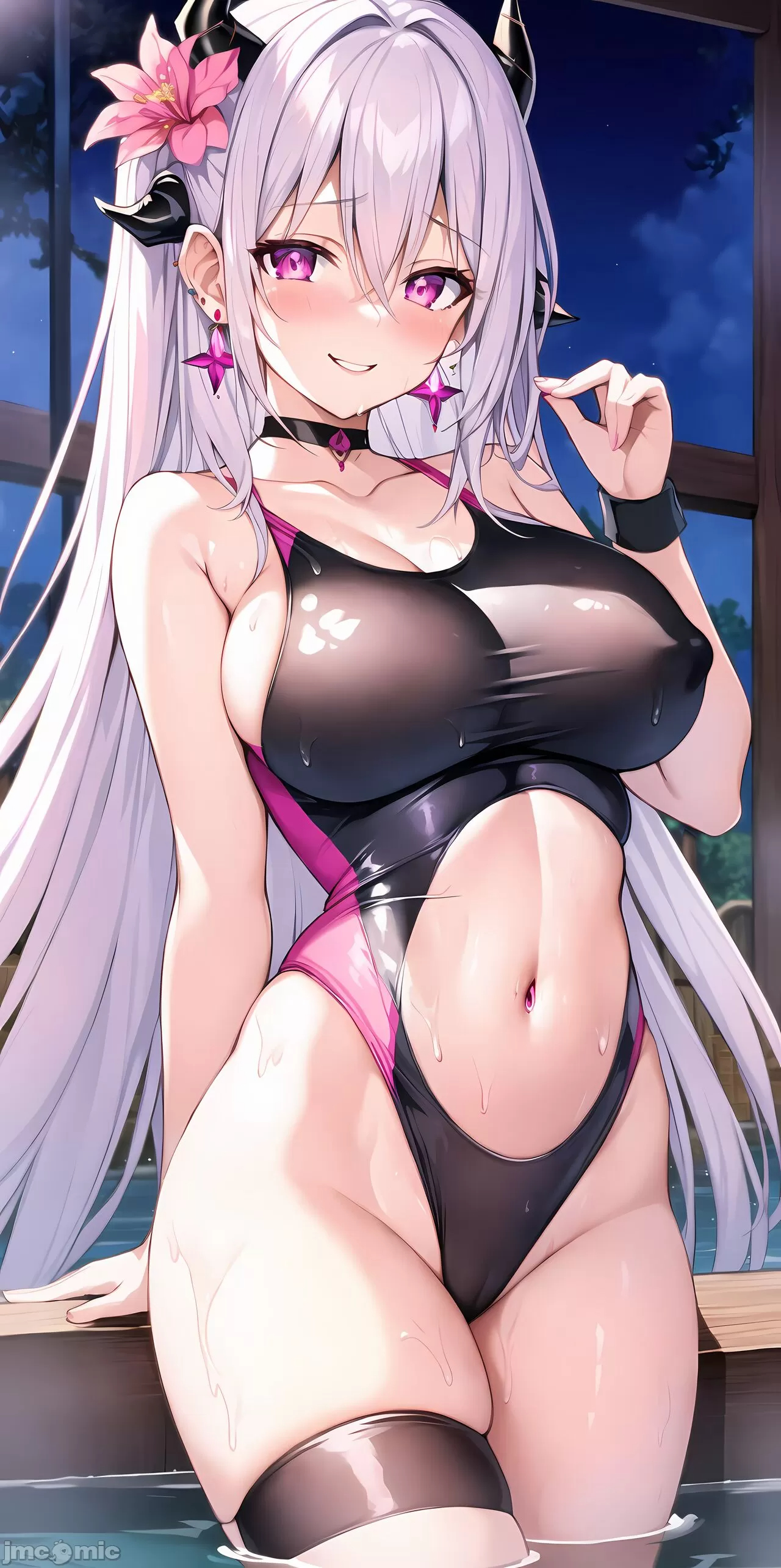 豎屏 白毛小魅魔泡溫泉 原稿
