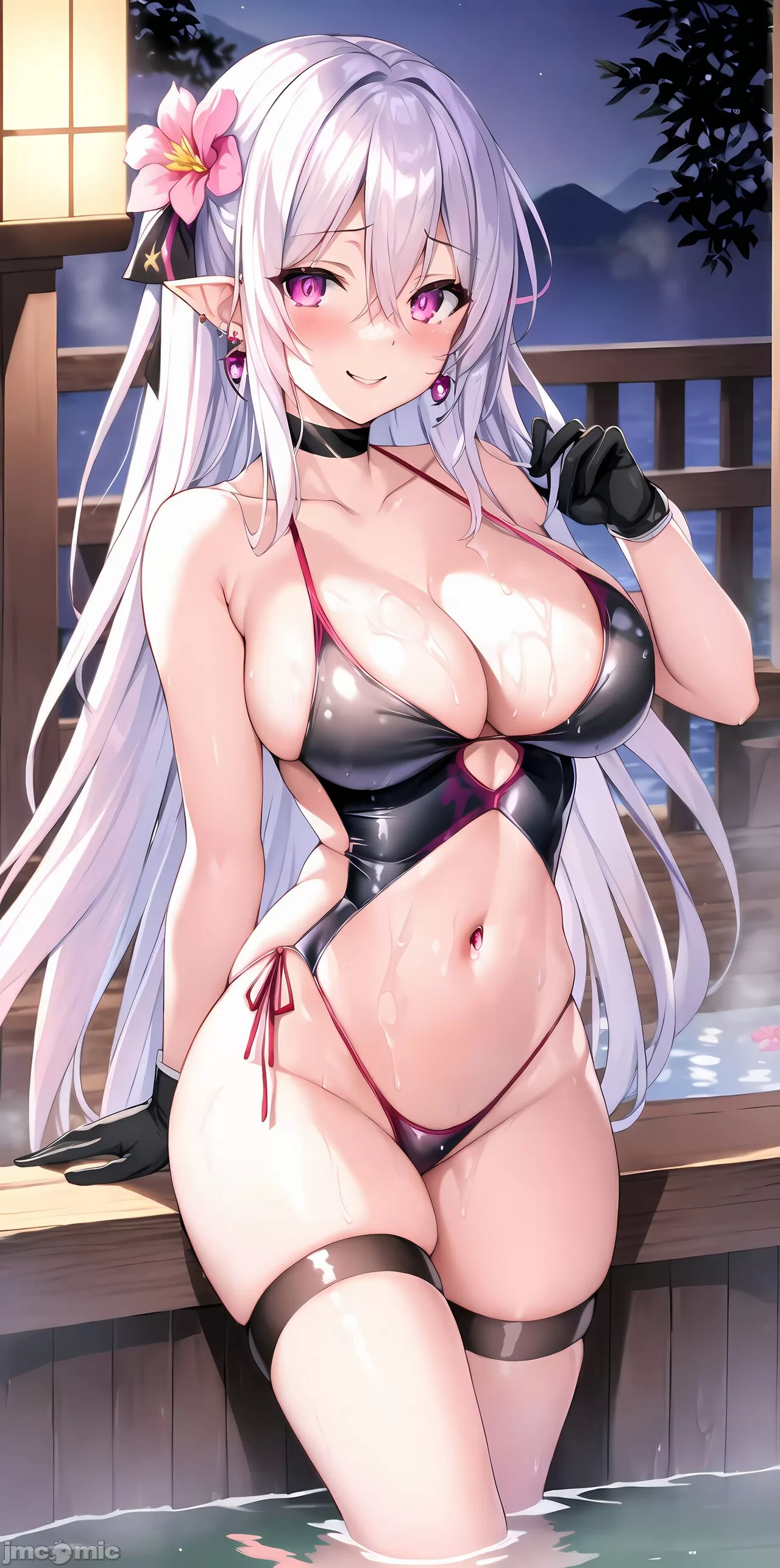 豎屏 白毛小魅魔泡溫泉 原稿