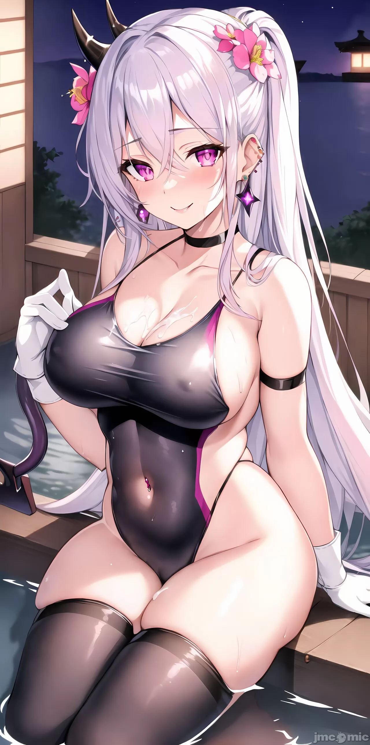 豎屏 白毛小魅魔泡溫泉 原稿