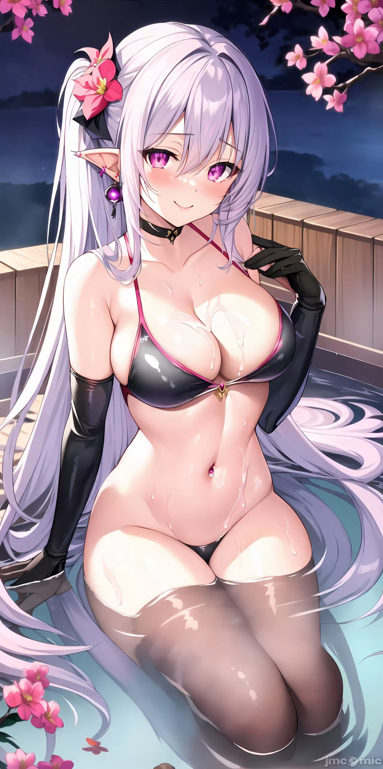 豎屏 白毛小魅魔泡溫泉 原稿