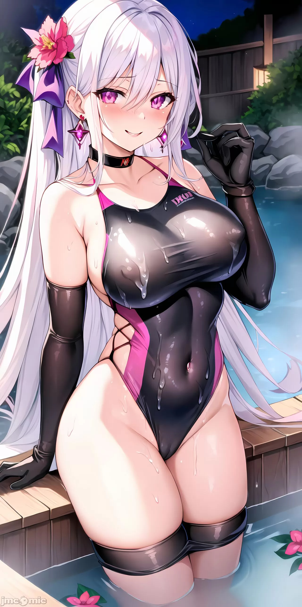 豎屏 白毛小魅魔泡溫泉 原稿