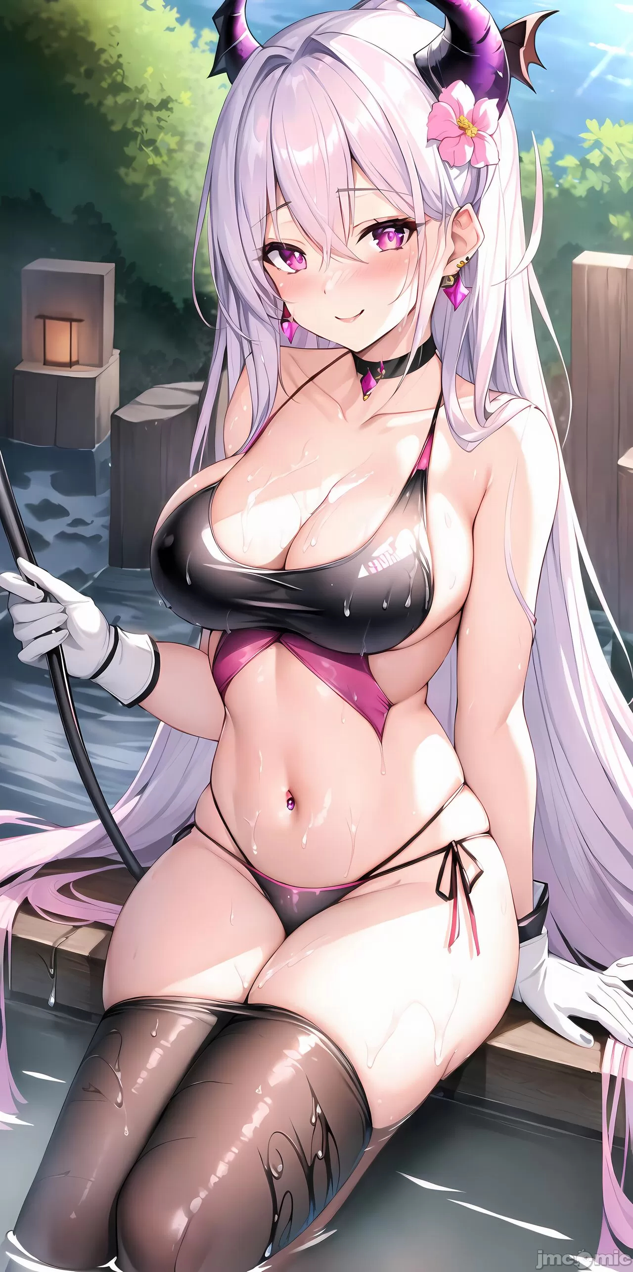豎屏 白毛小魅魔泡溫泉 原稿