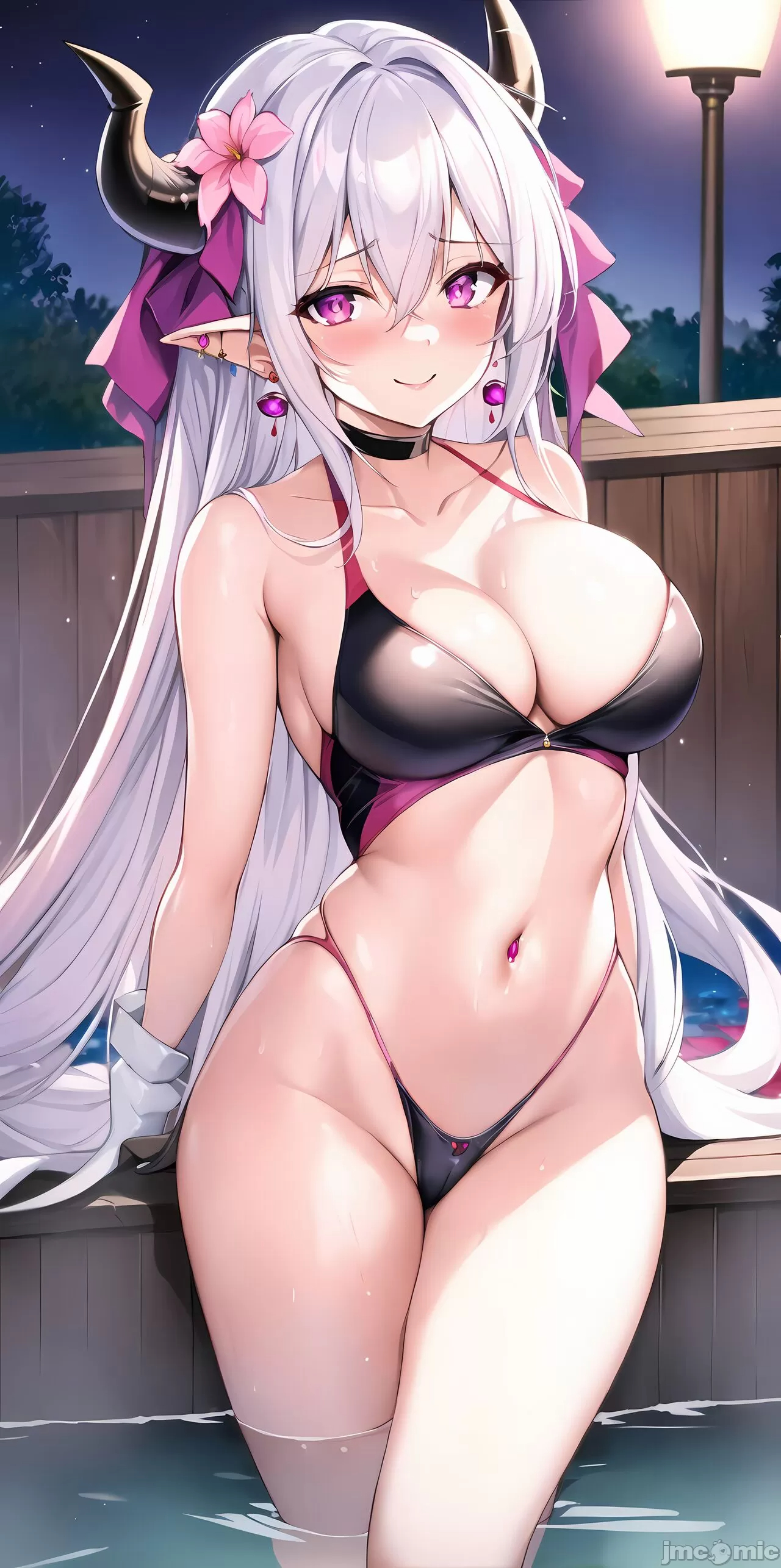 豎屏 白毛小魅魔泡溫泉 原稿