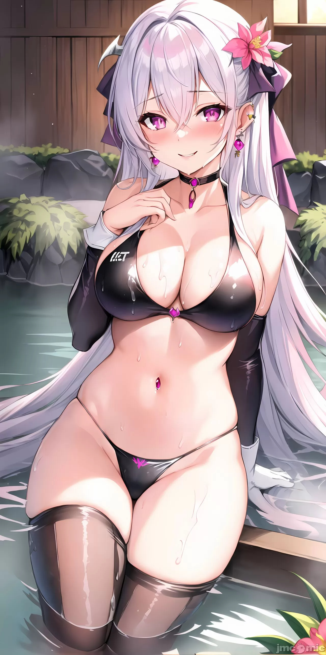 豎屏 白毛小魅魔泡溫泉 原稿