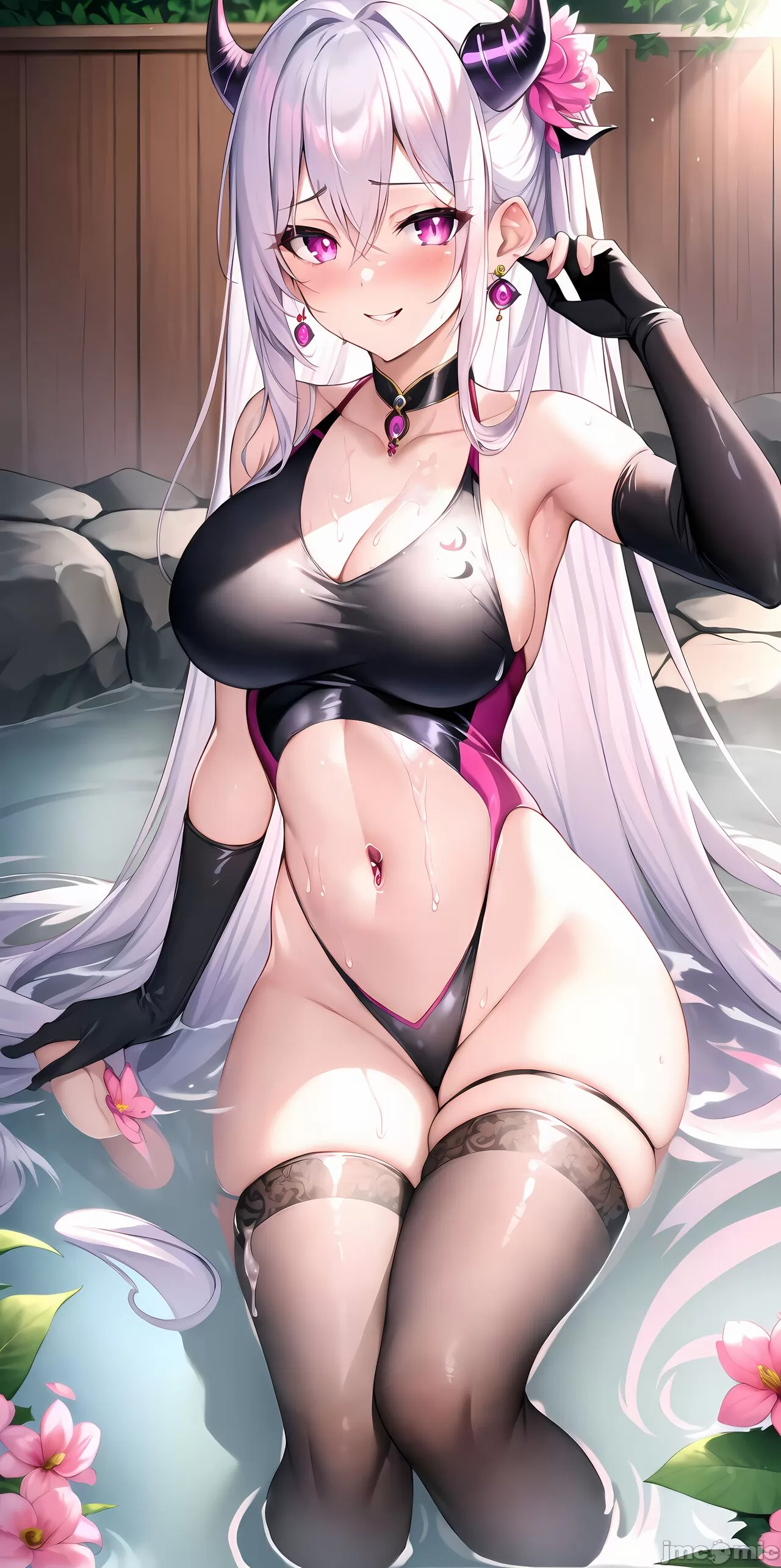 豎屏 白毛小魅魔泡溫泉 原稿