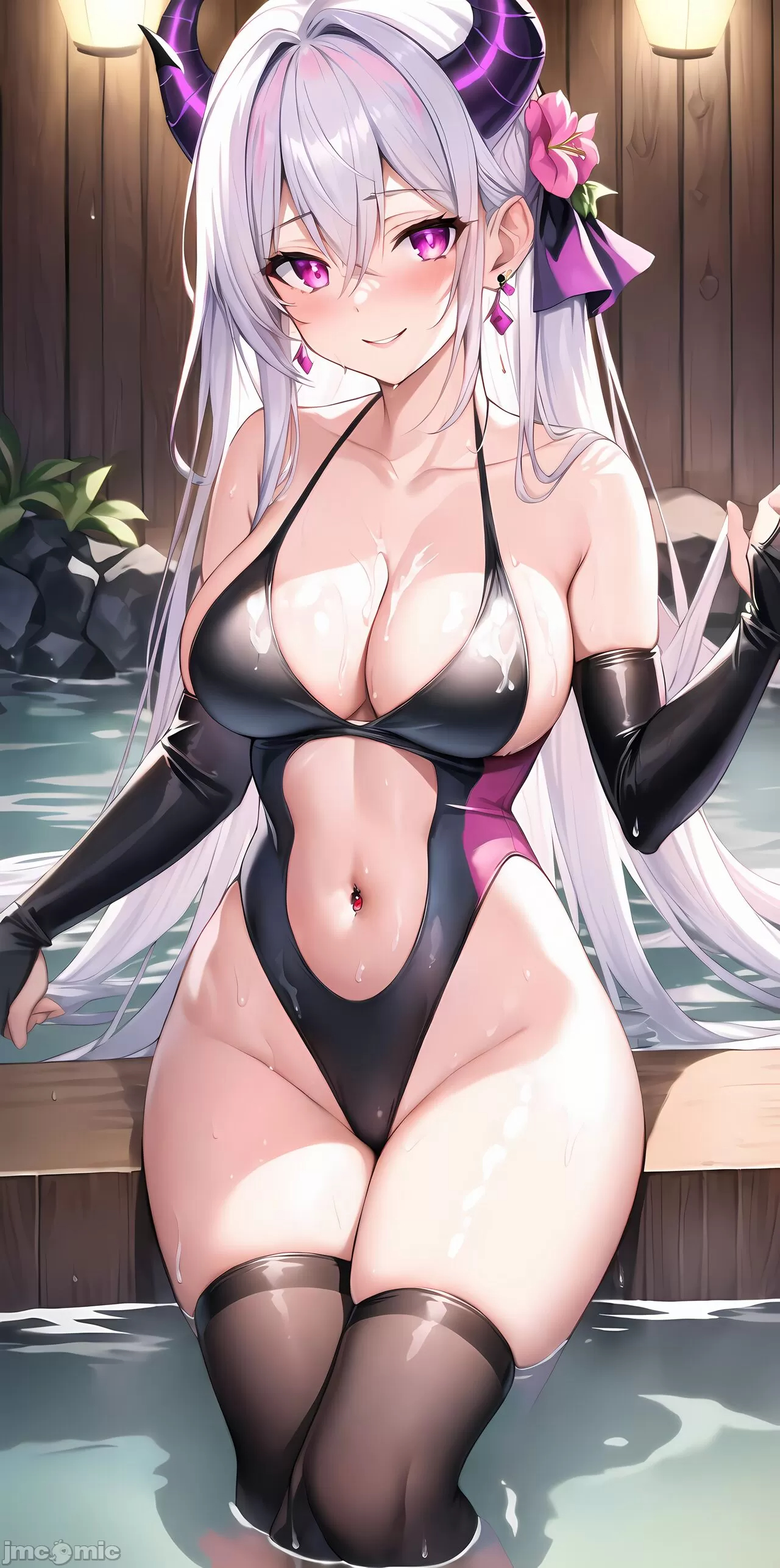 豎屏 白毛小魅魔泡溫泉 原稿
