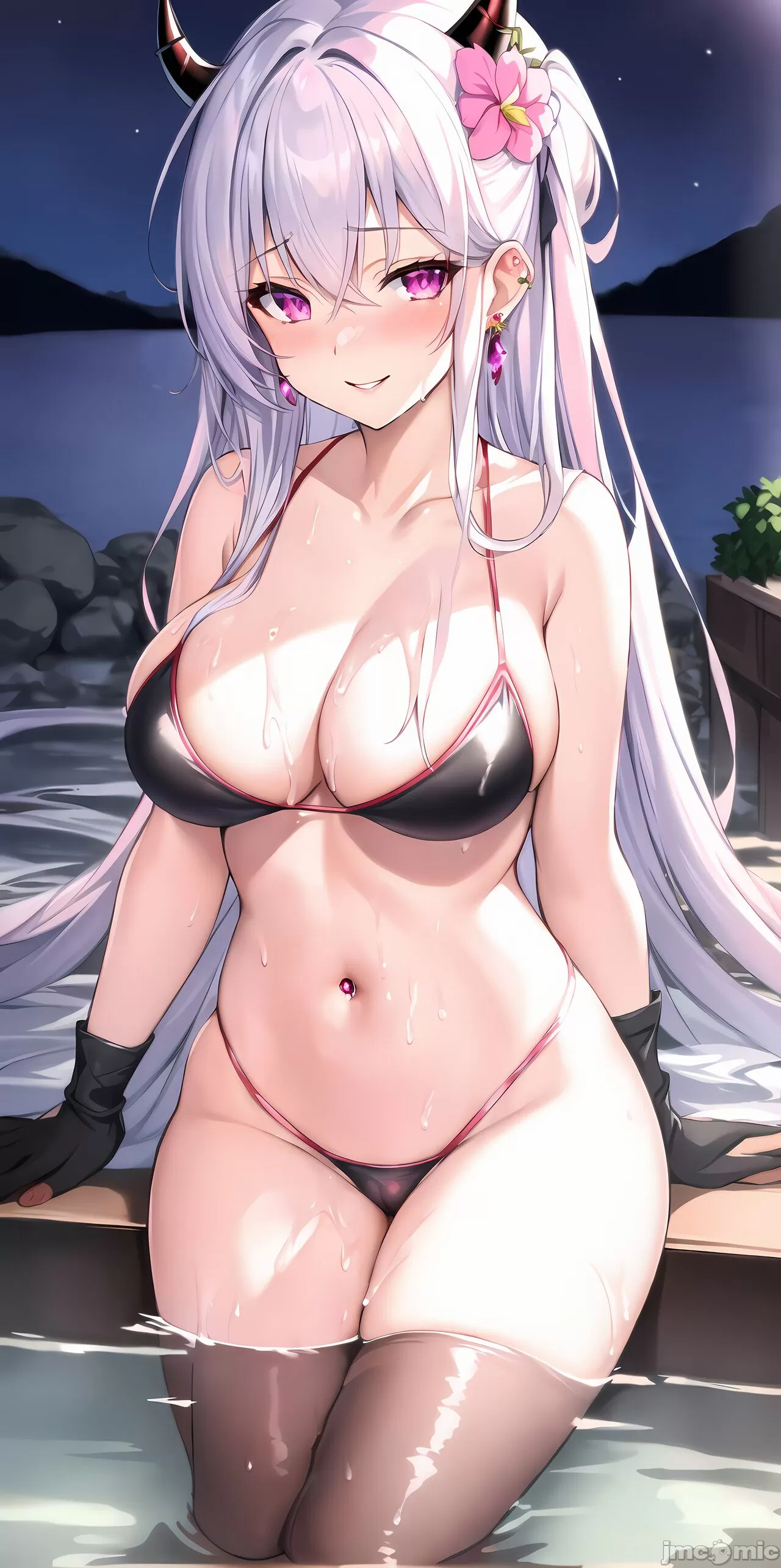 豎屏 白毛小魅魔泡溫泉 原稿