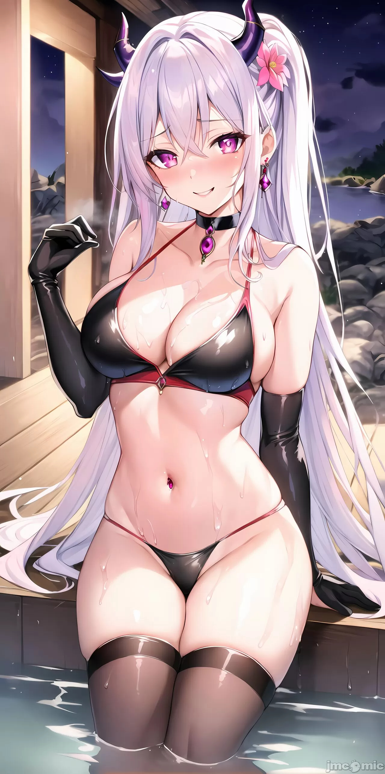 豎屏 白毛小魅魔泡溫泉 原稿