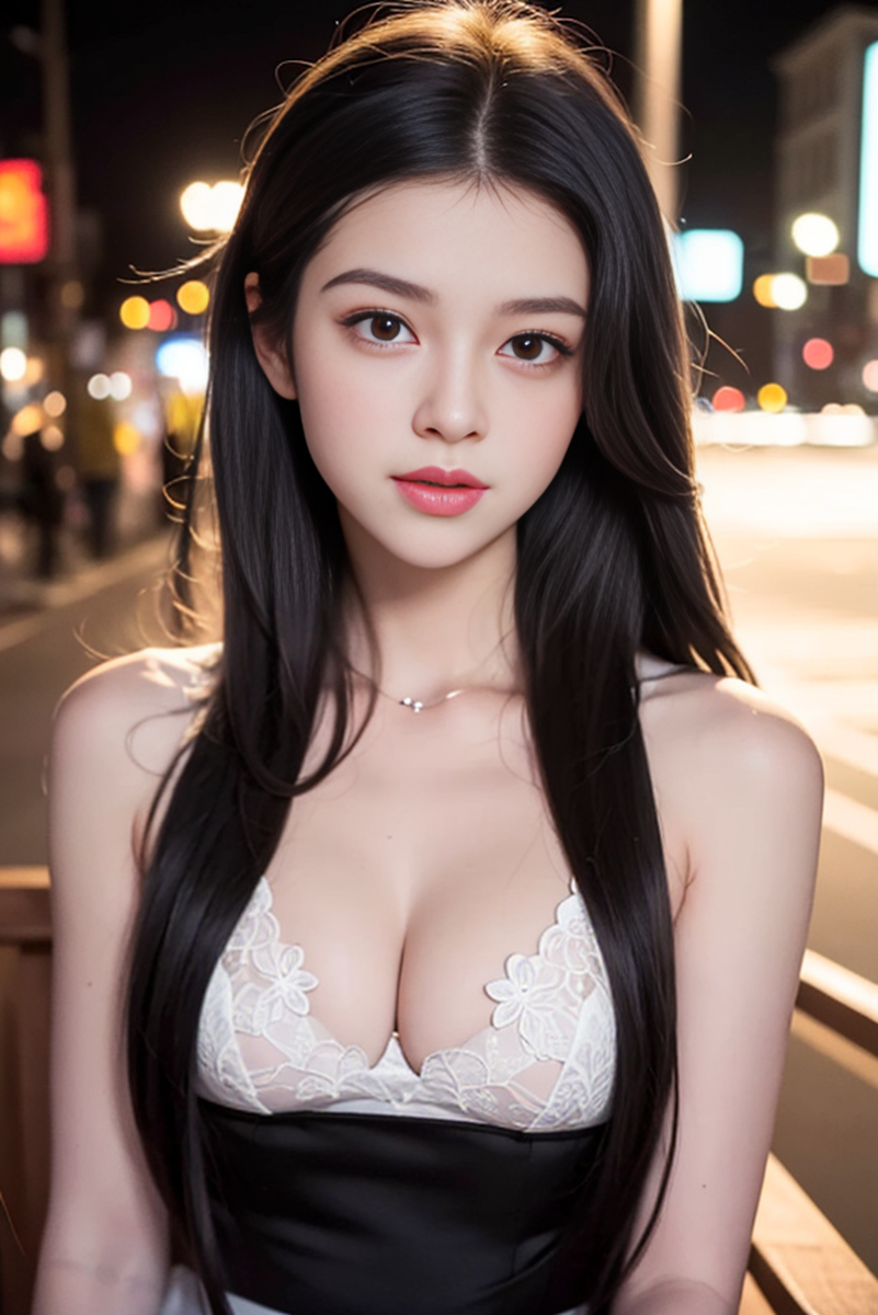 AI生成美女~street background