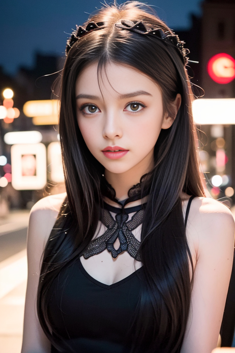 AI生成美女~street background