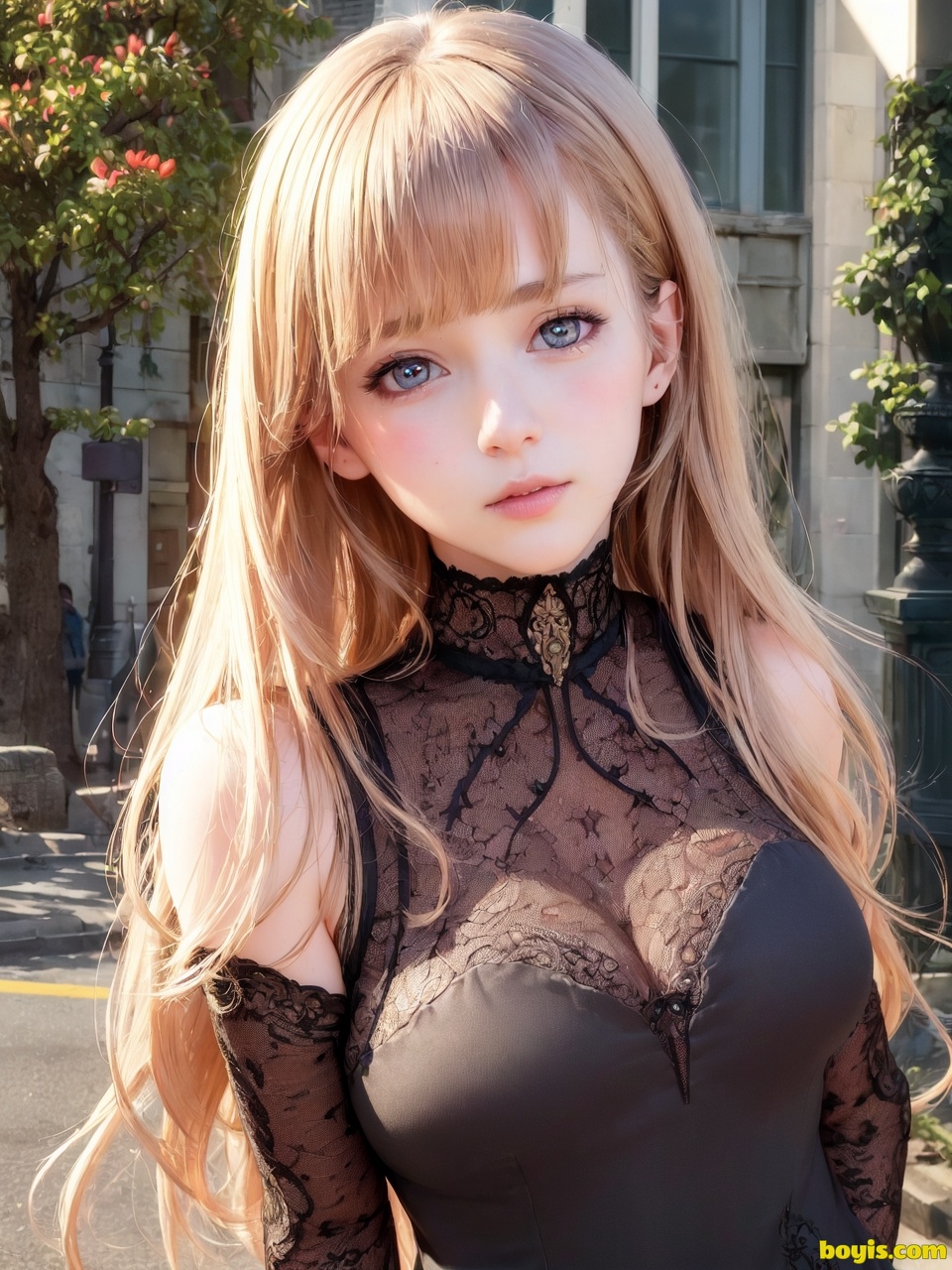Girl wandering the street