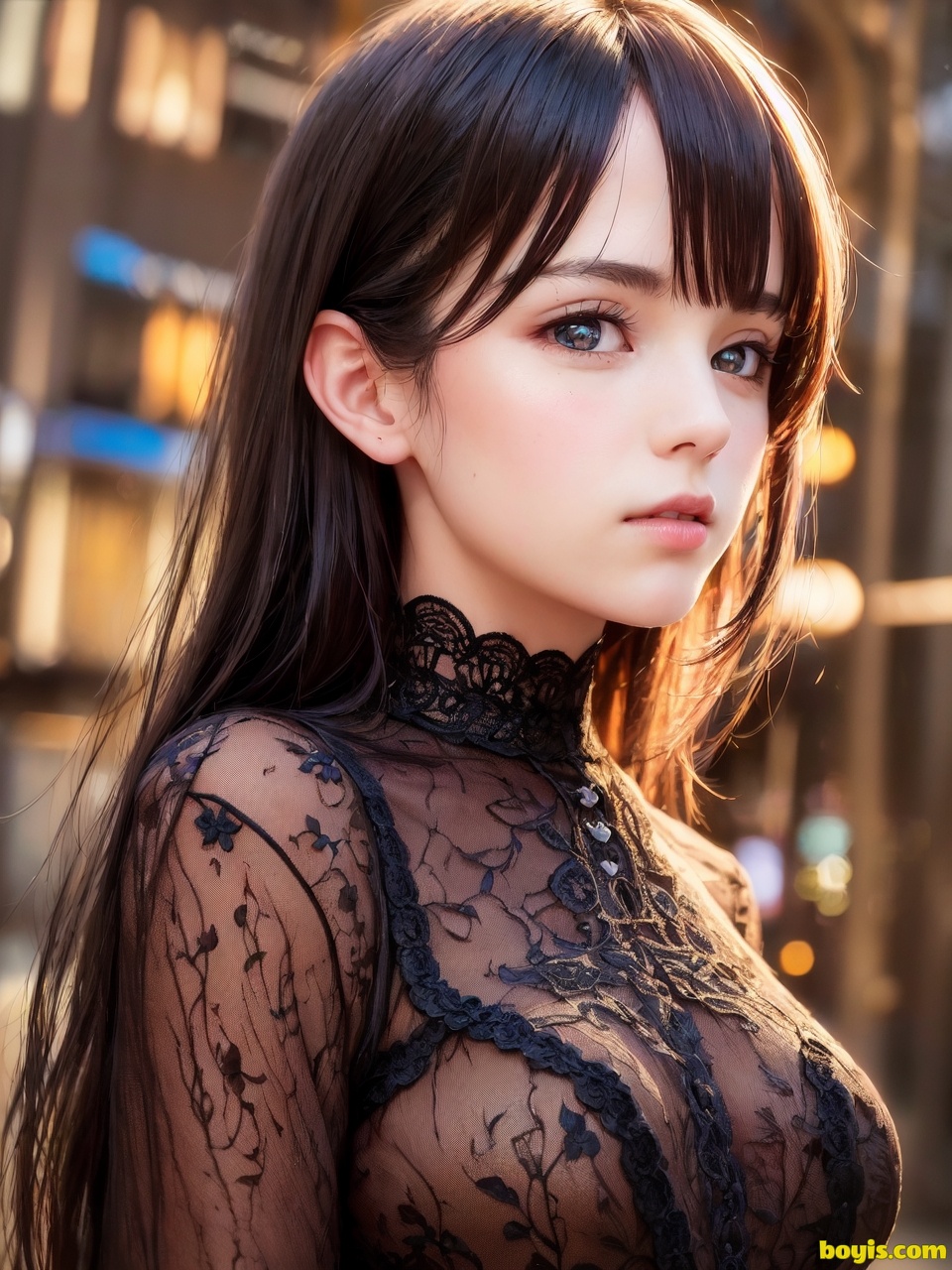 Girl wandering the street