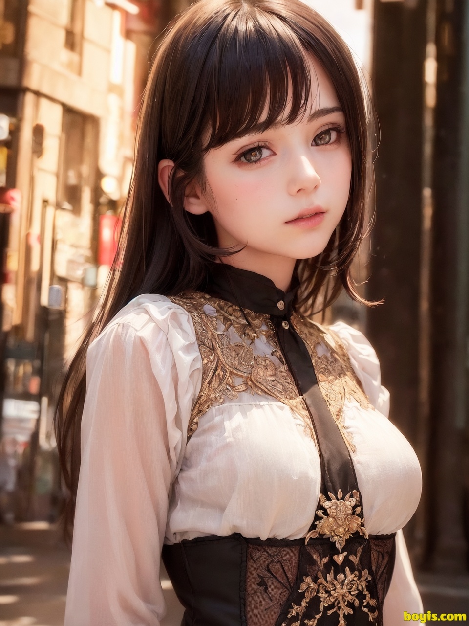 Girl wandering the street