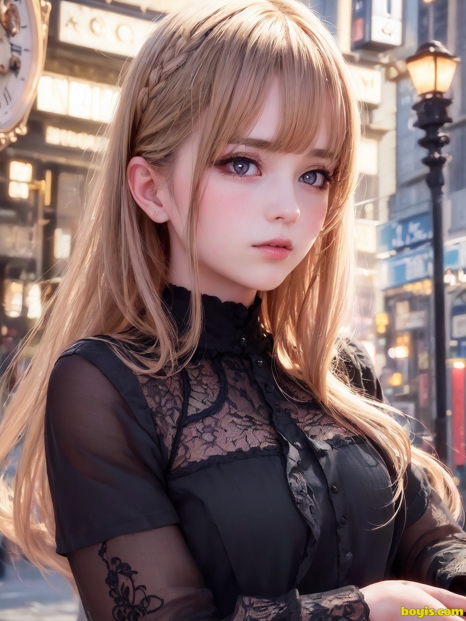 Girl wandering the street