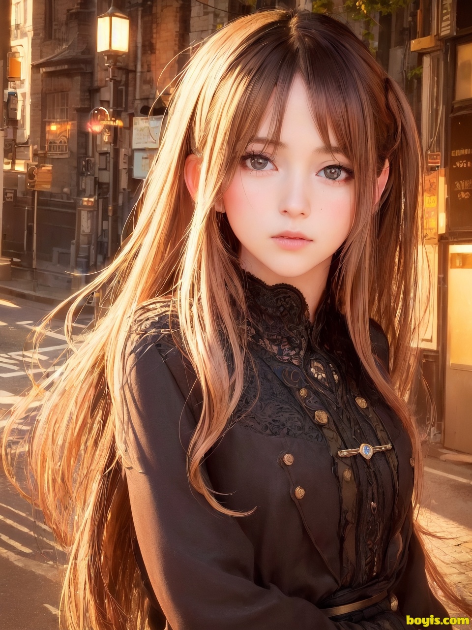 Girl wandering the street