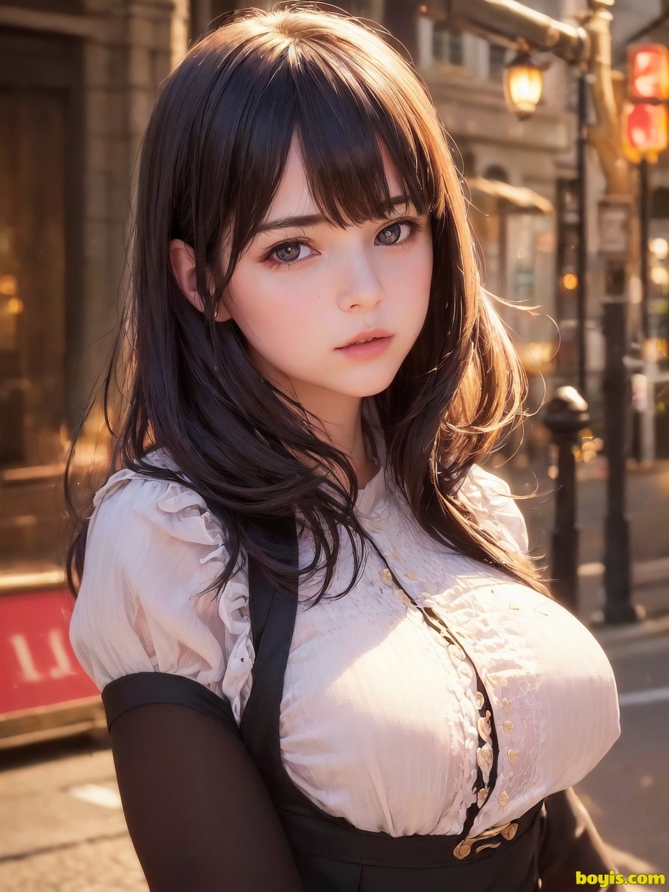 Girl wandering the street