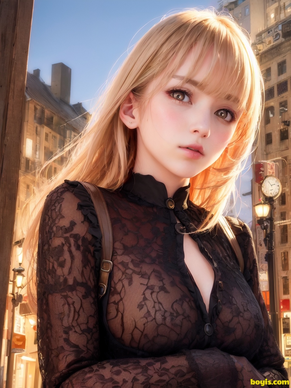 Girl wandering the street