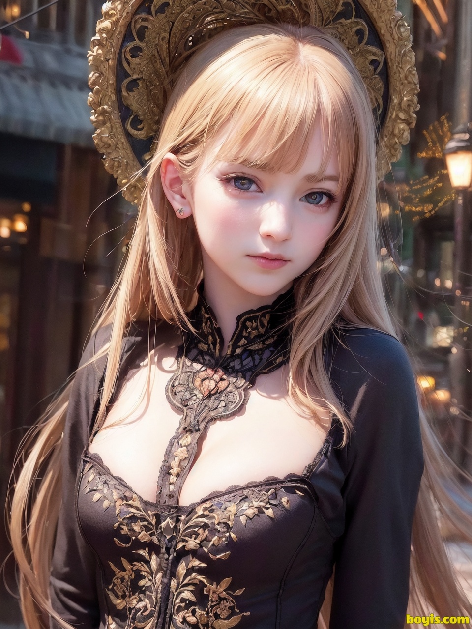 Girl wandering the street