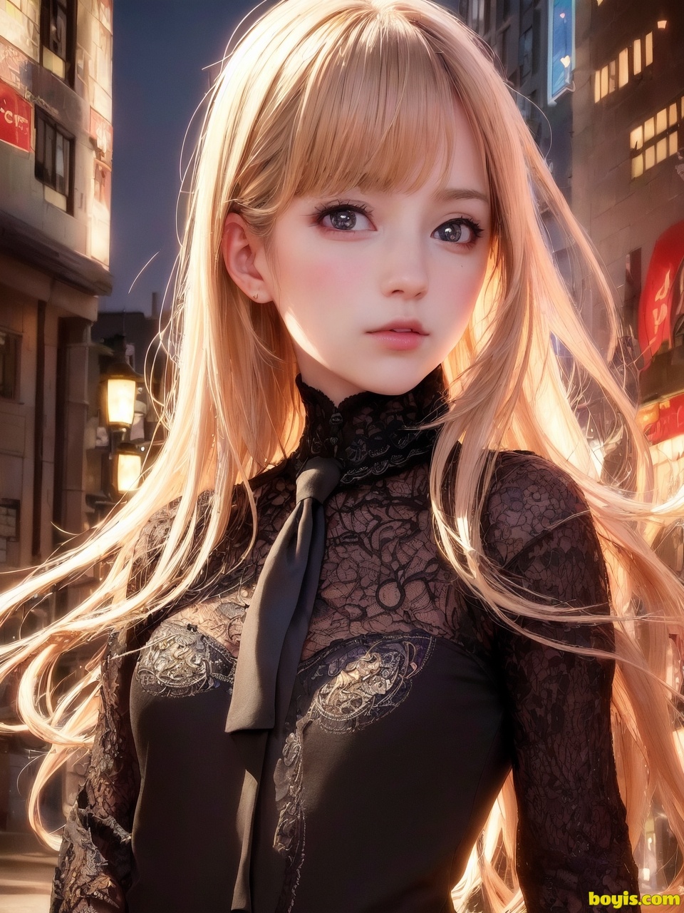 Girl wandering the street