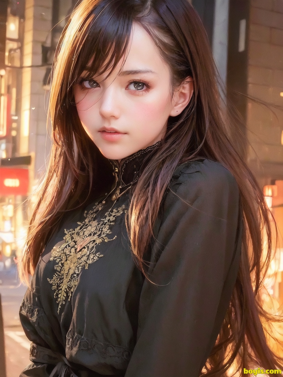 Girl wandering the street