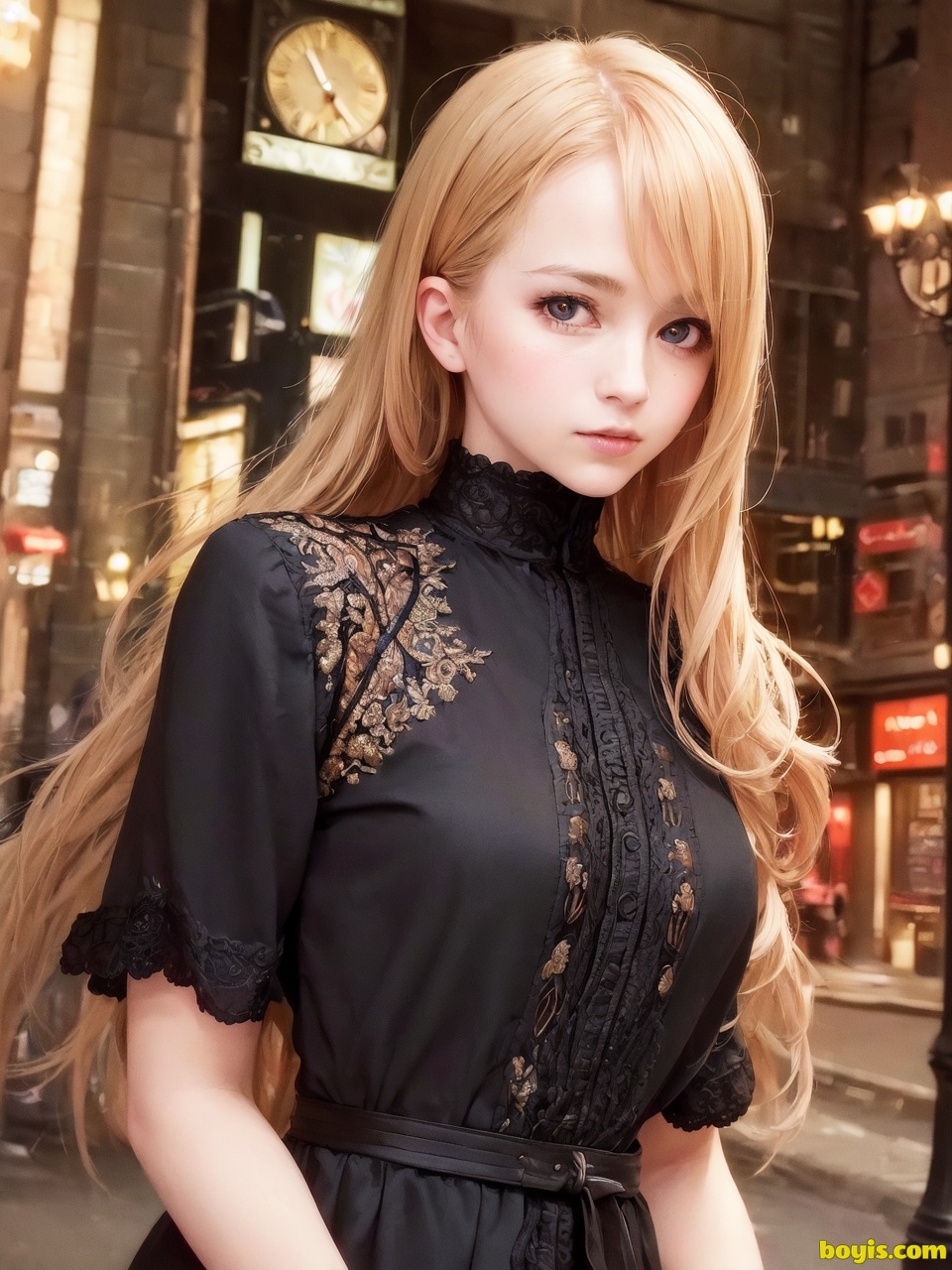 Girl wandering the street