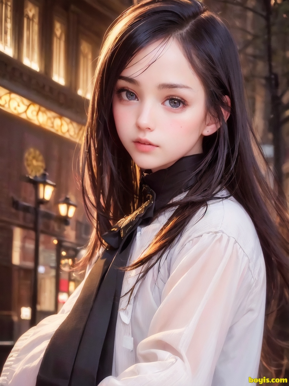 Girl wandering the street