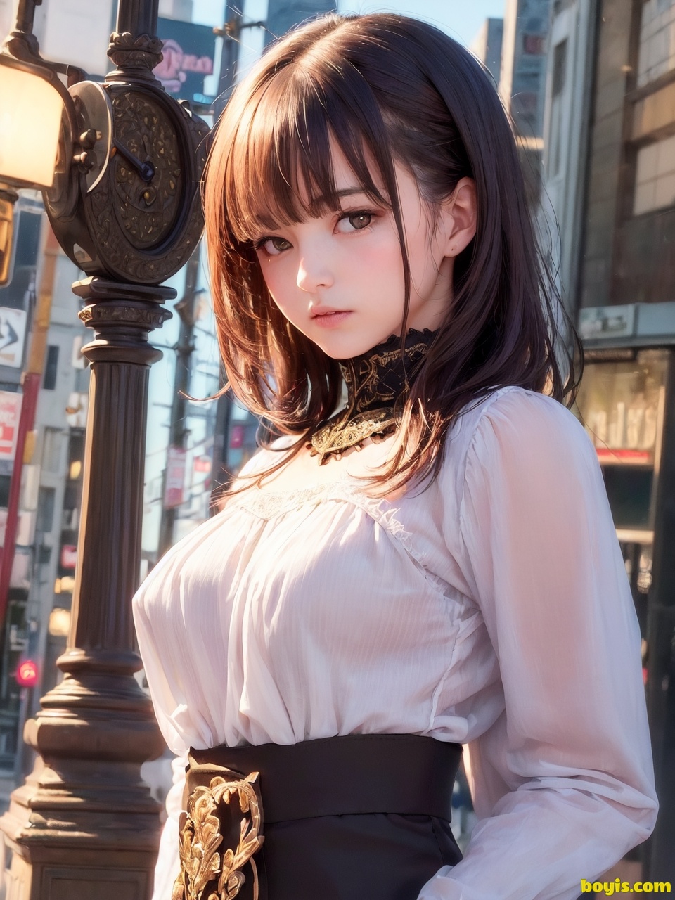 Girl wandering the street