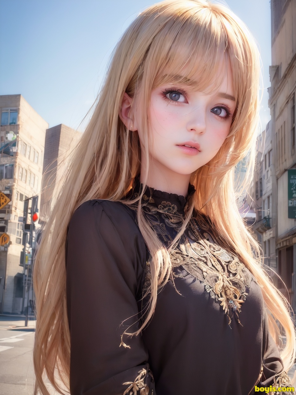 Girl wandering the street
