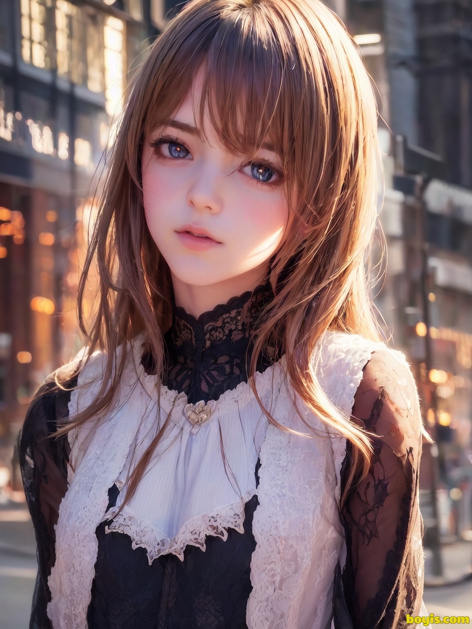 Girl wandering the street