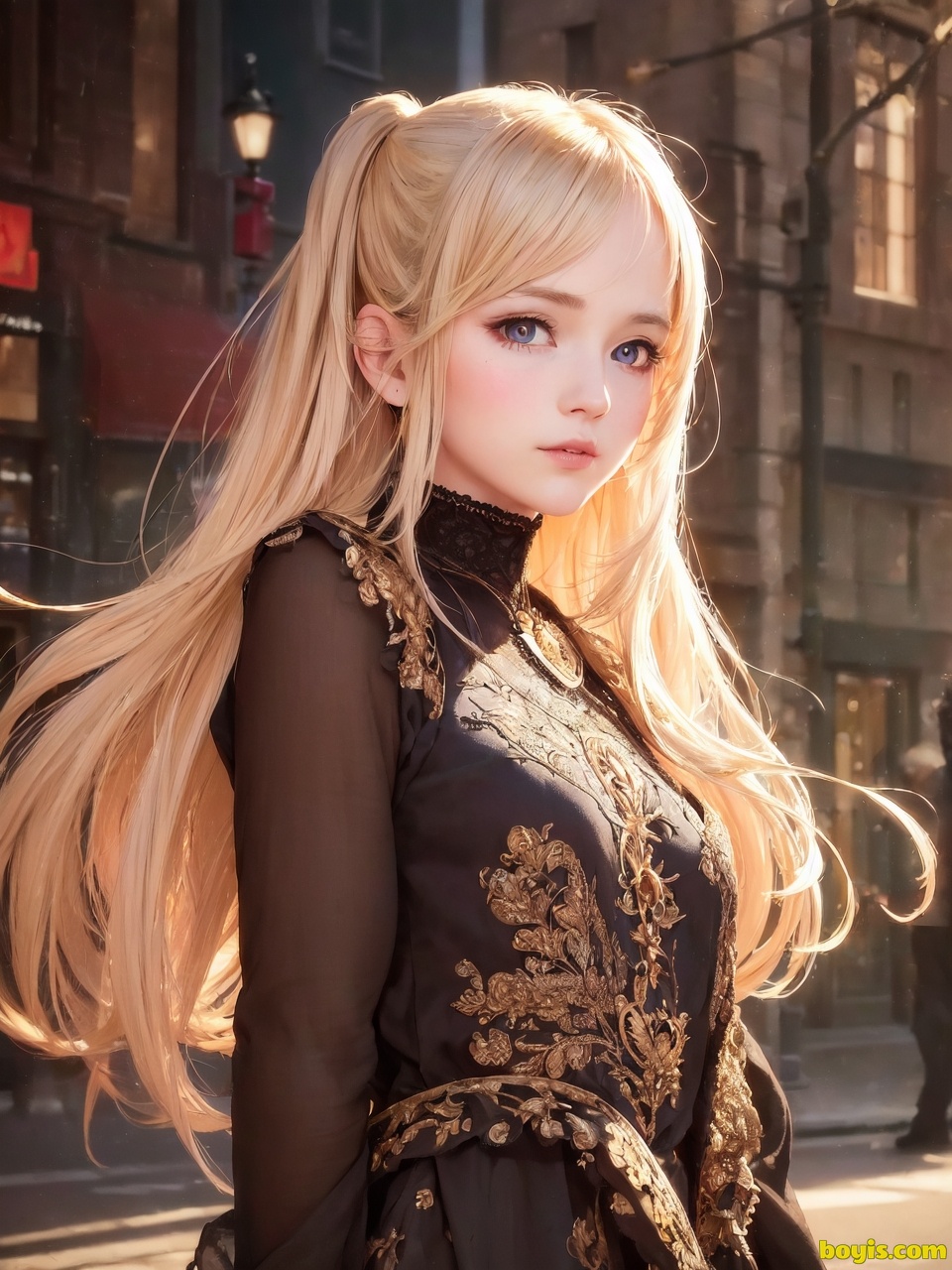 Girl wandering the street