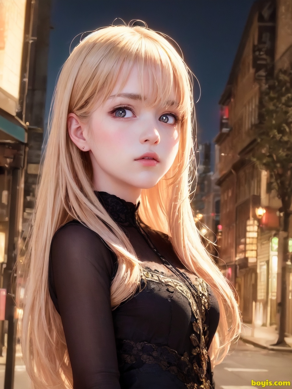 Girl wandering the street