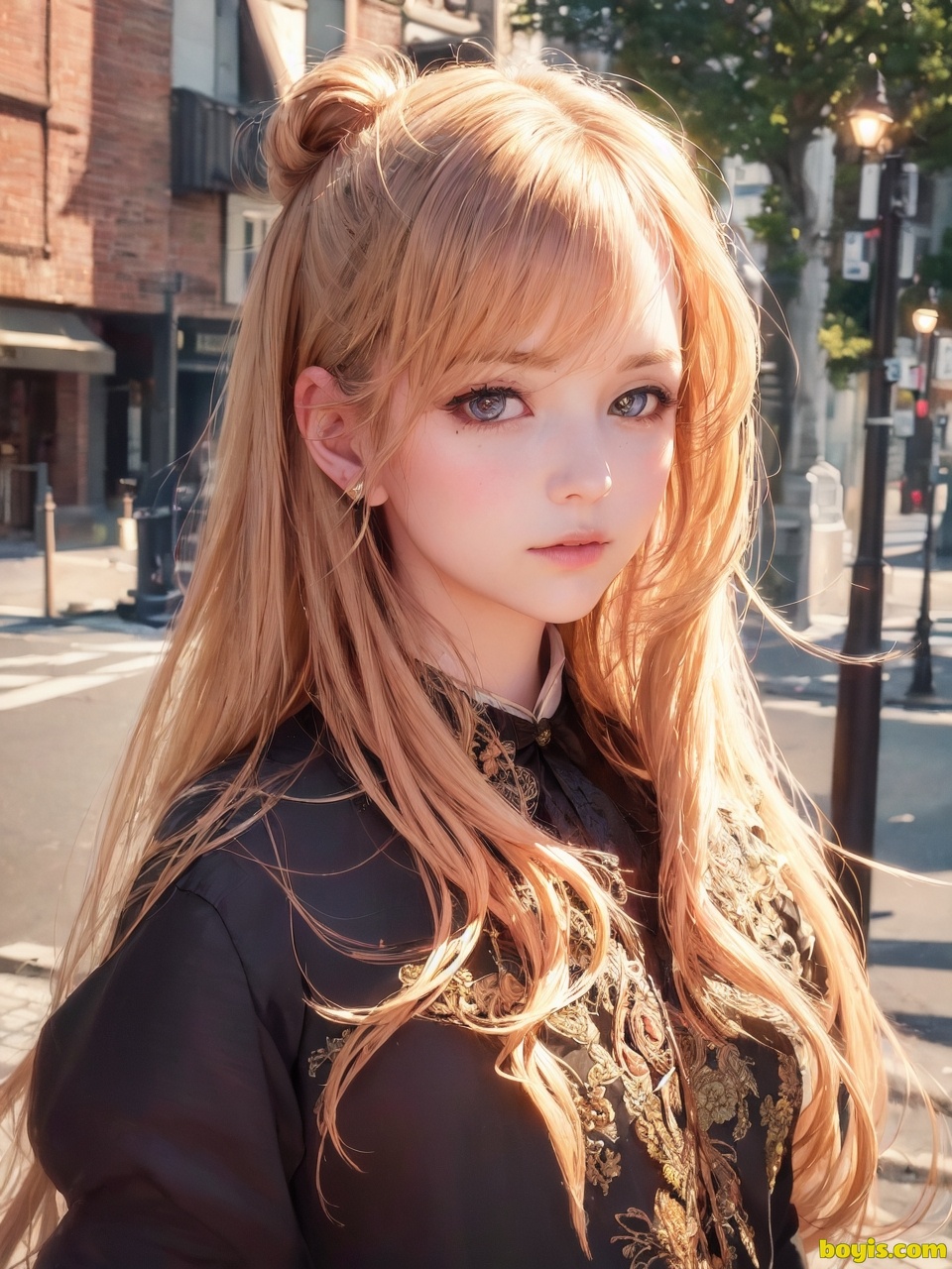 Girl wandering the street