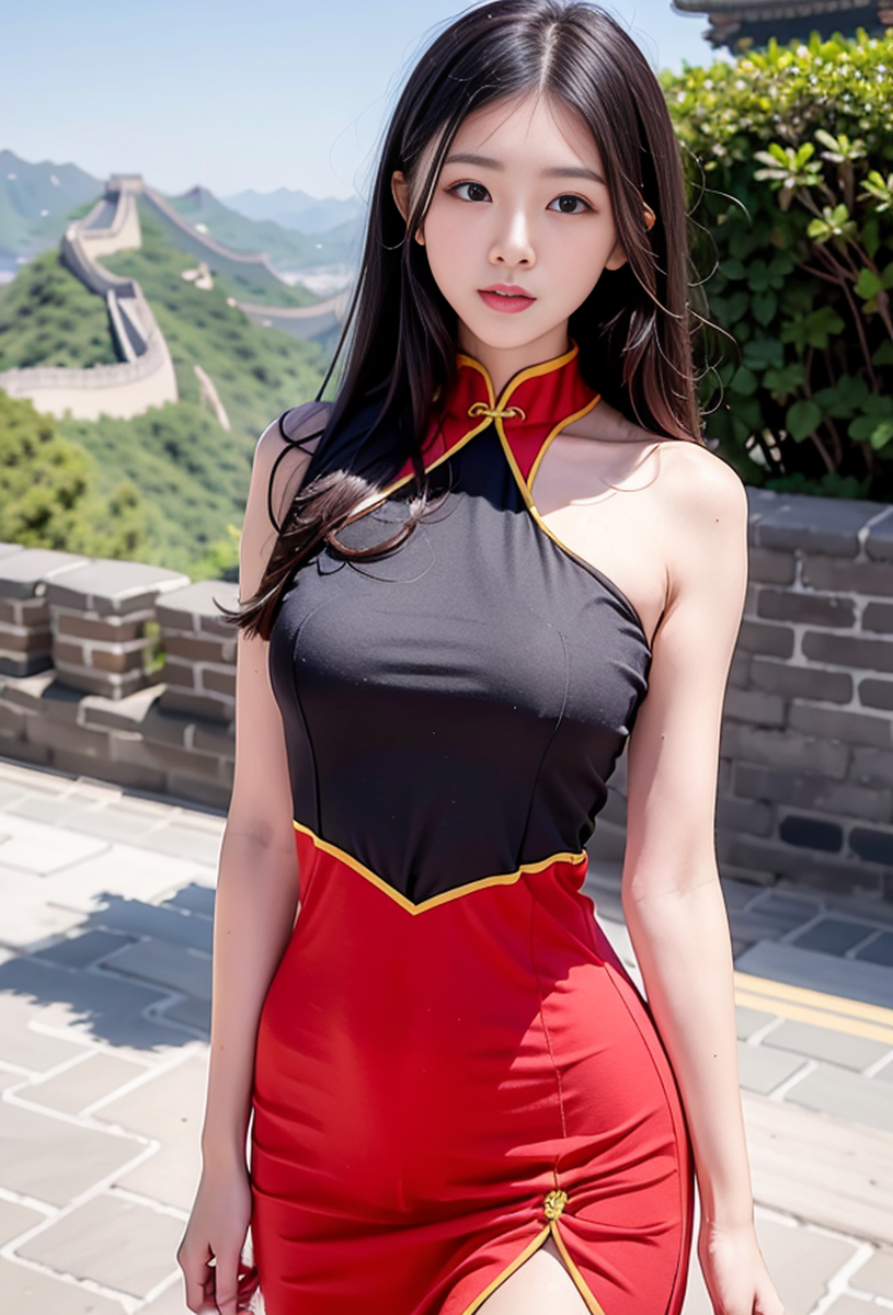AI生成美女~Great Wall of China