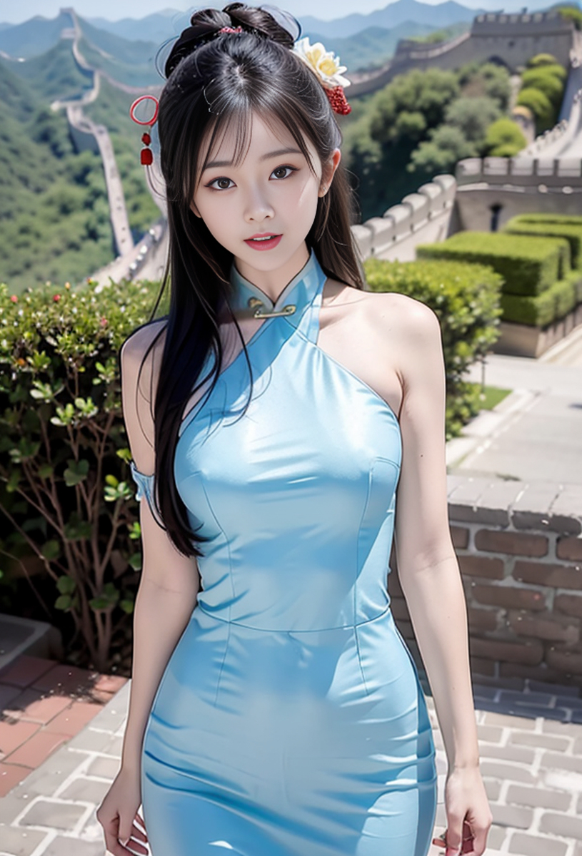 AI生成美女~Great Wall of China