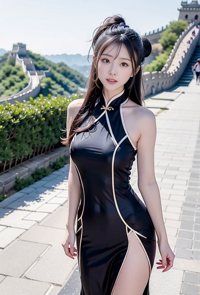 AI生成美女~Great Wall of China