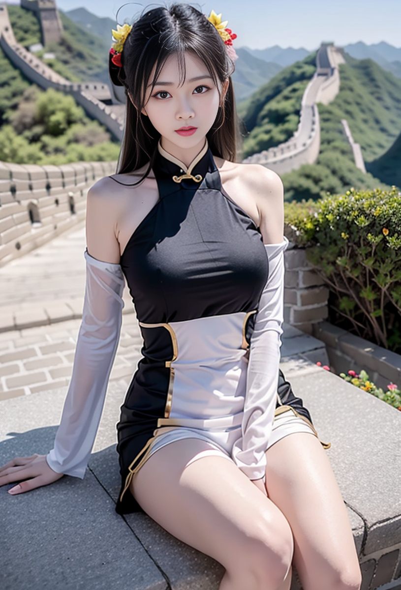 AI生成美女~Great Wall of China