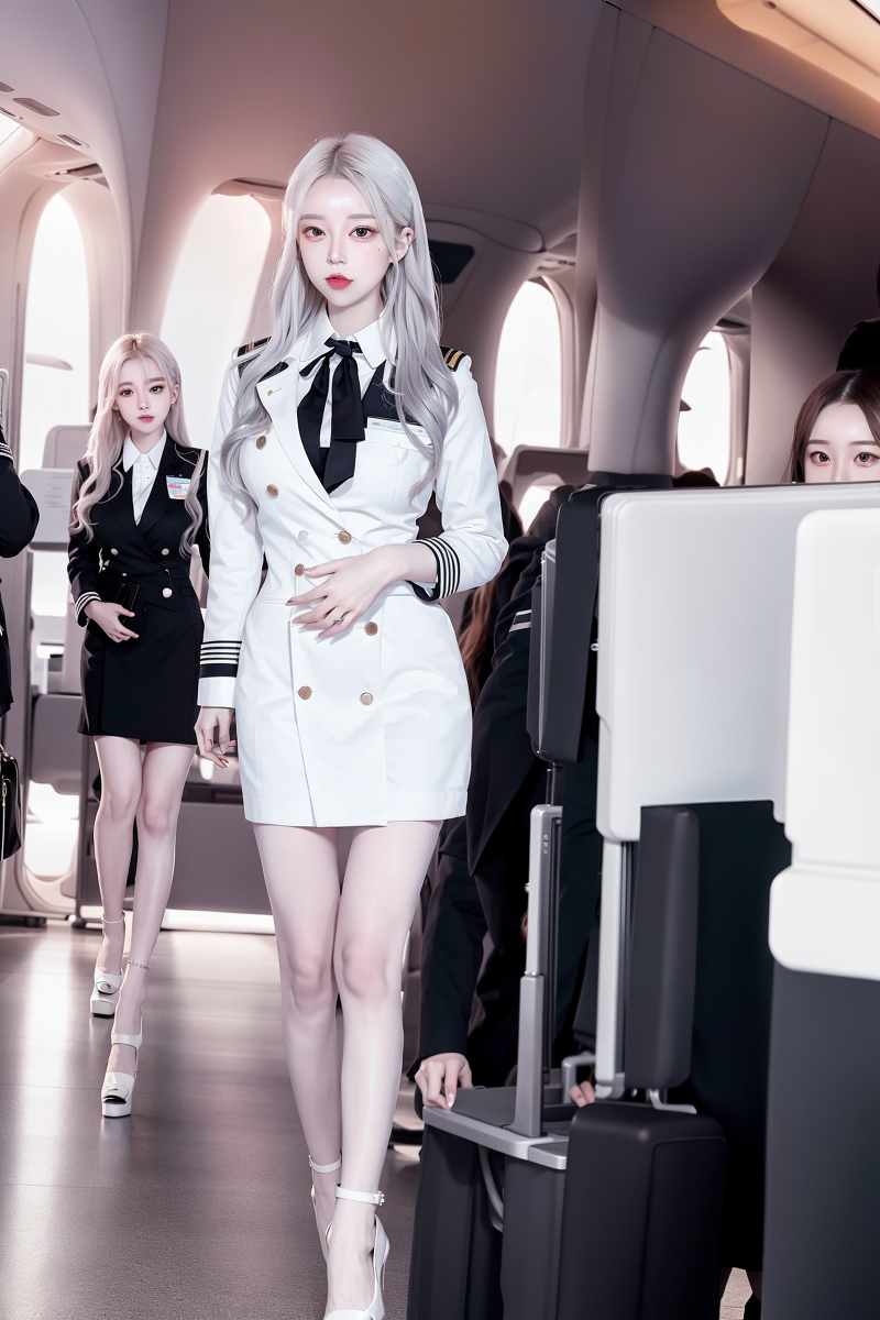 AI生成美女~Convenience store+Flight Attendant SFW