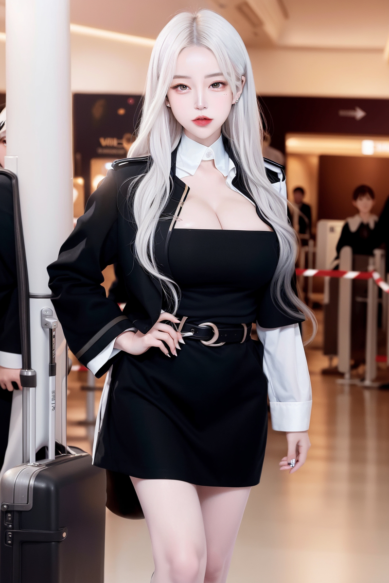 AI生成美女~Convenience store+Flight Attendant SFW