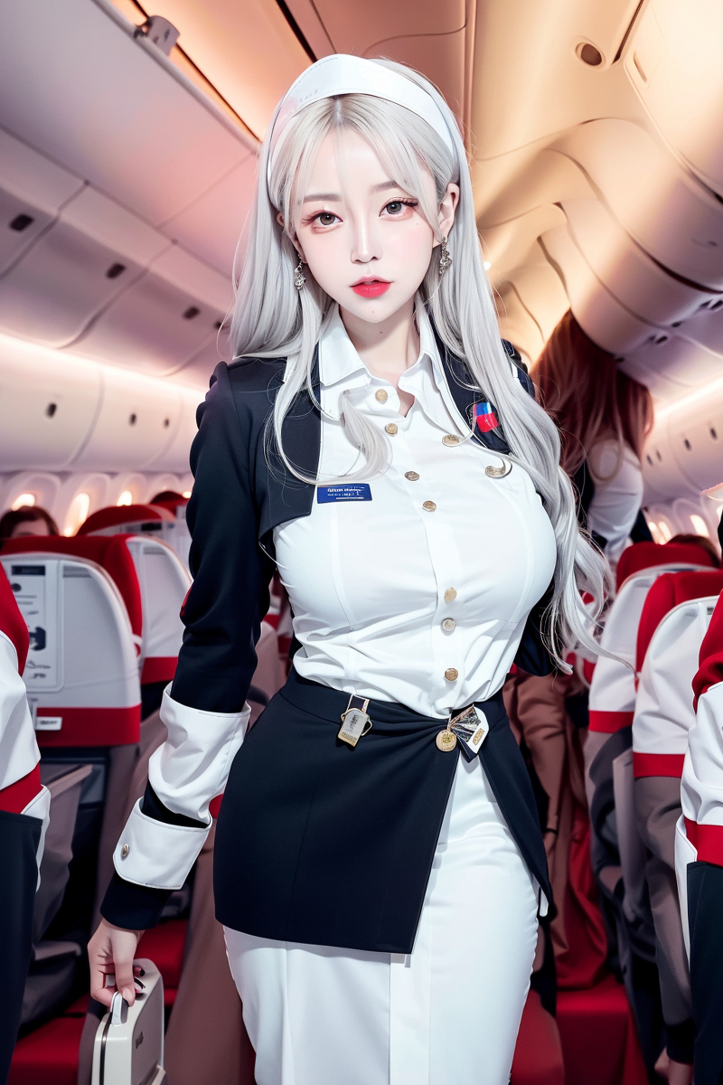 AI生成美女~Convenience store+Flight Attendant SFW