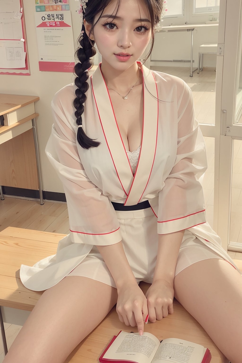 AI生成美女~in classroom