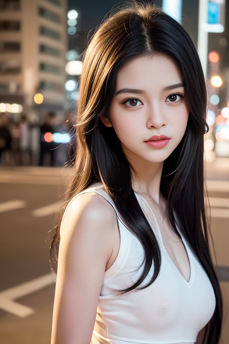 AI生成美女~street background II
