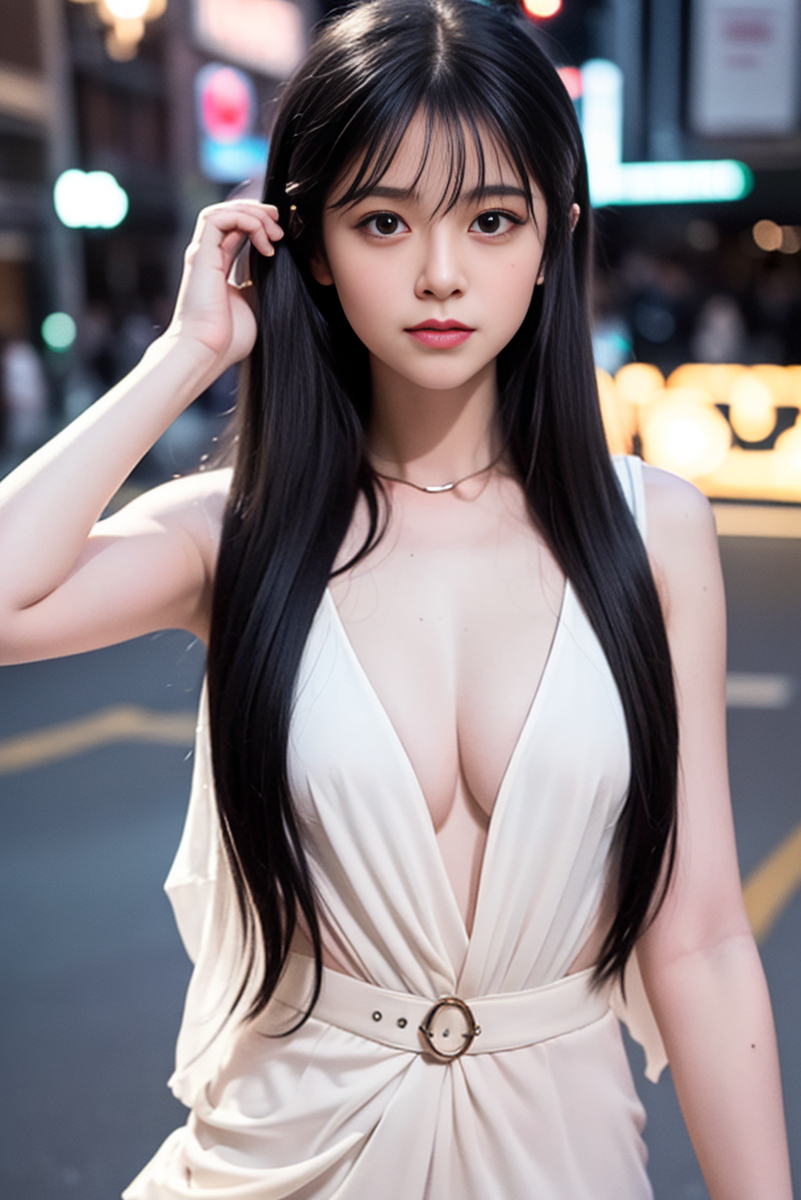AI生成美女~street background II