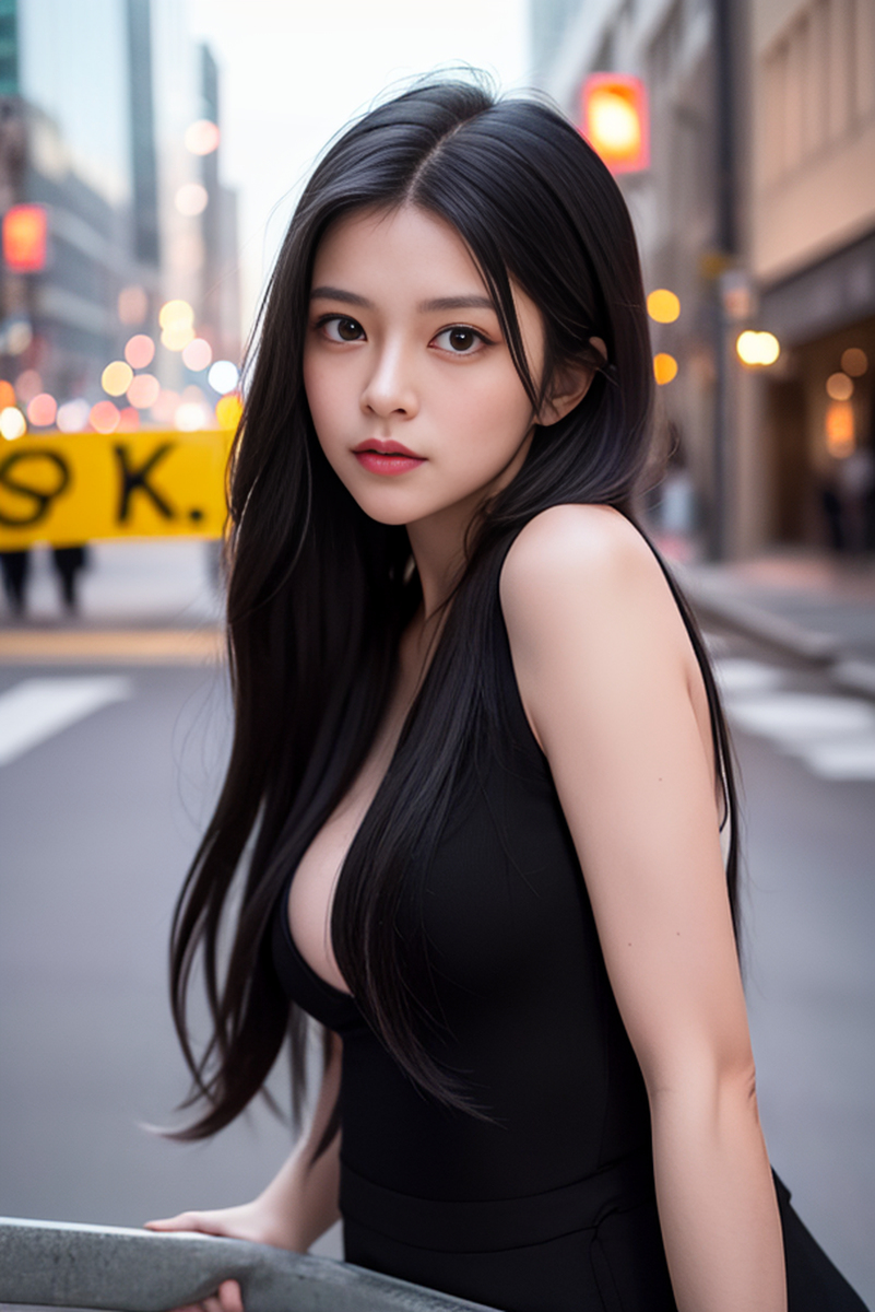 AI生成美女~street background II