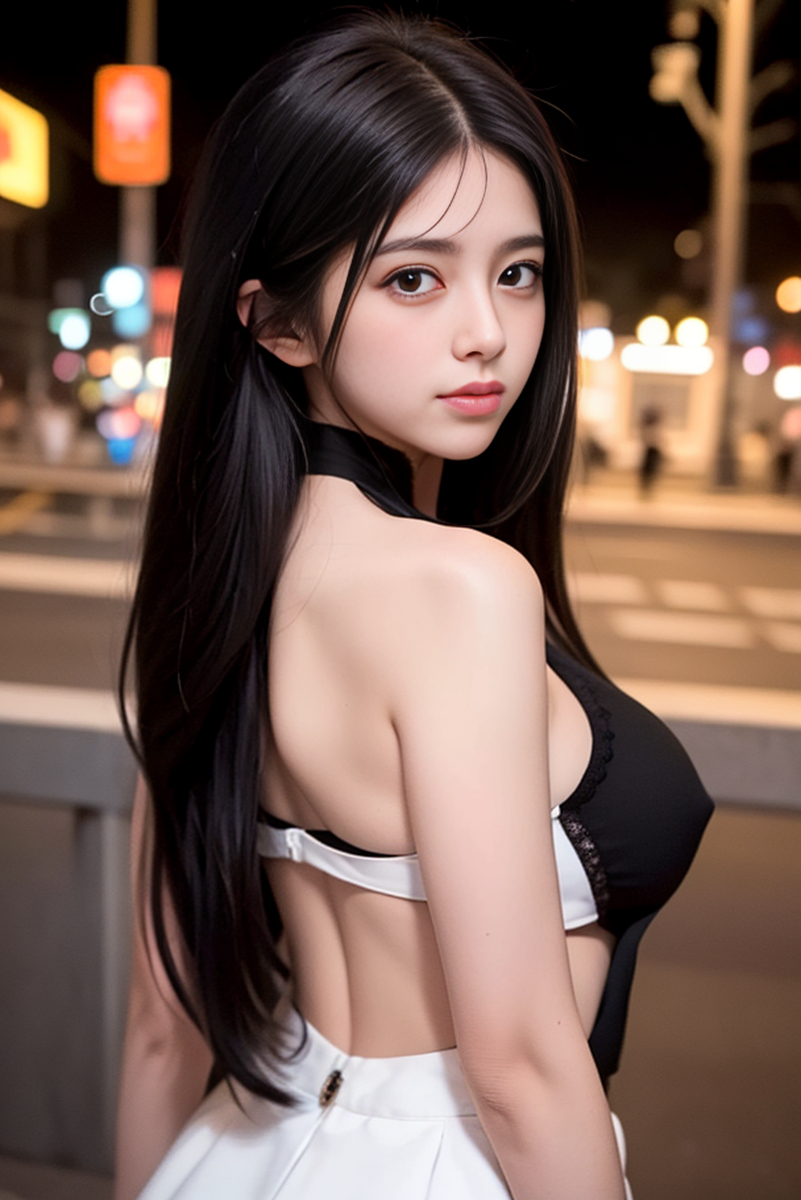 AI生成美女~street background II