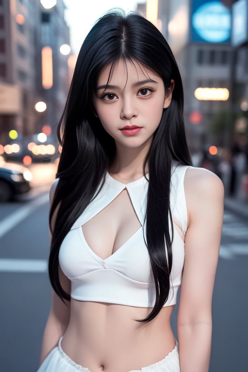 AI生成美女~street background II