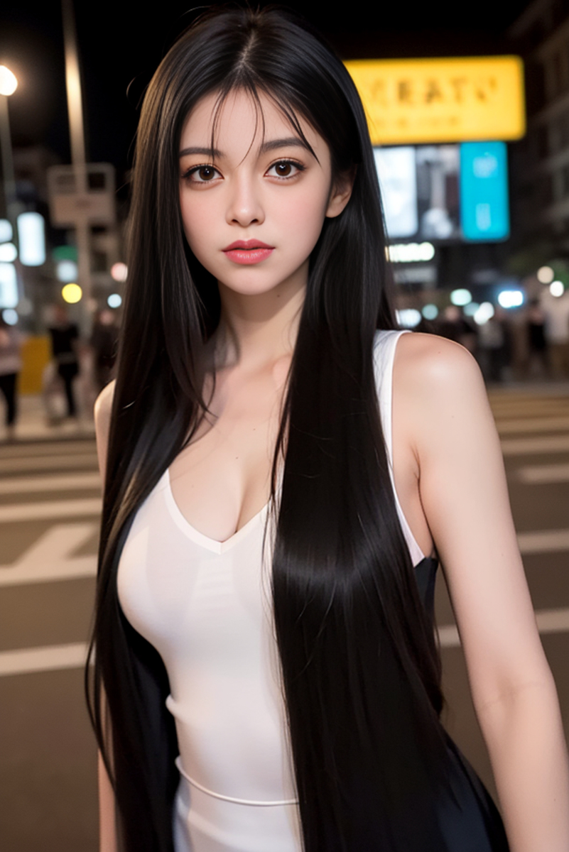 AI生成美女~street background II