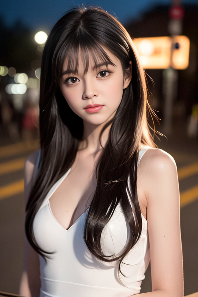 AI生成美女~street background II