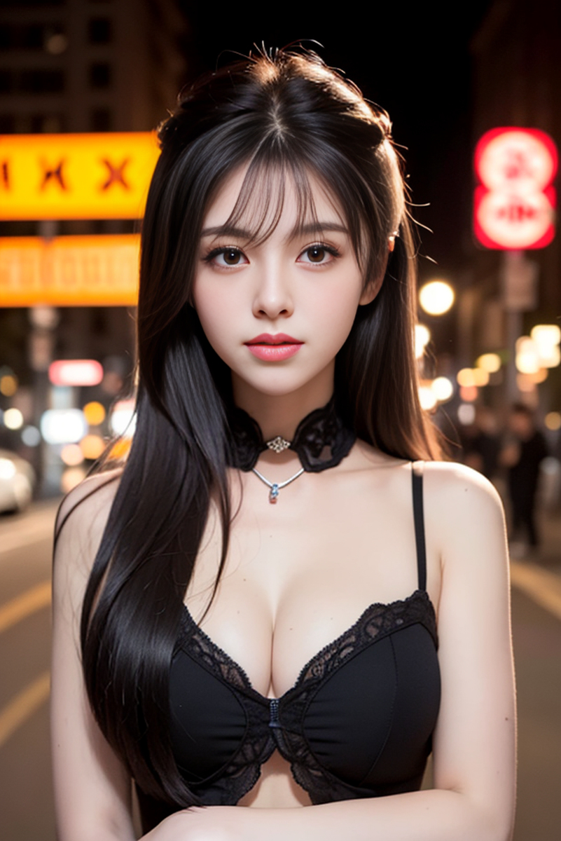 AI生成美女~street background II