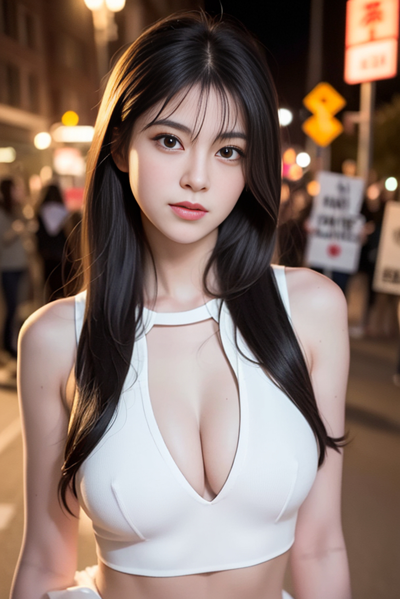 AI生成美女~street background II