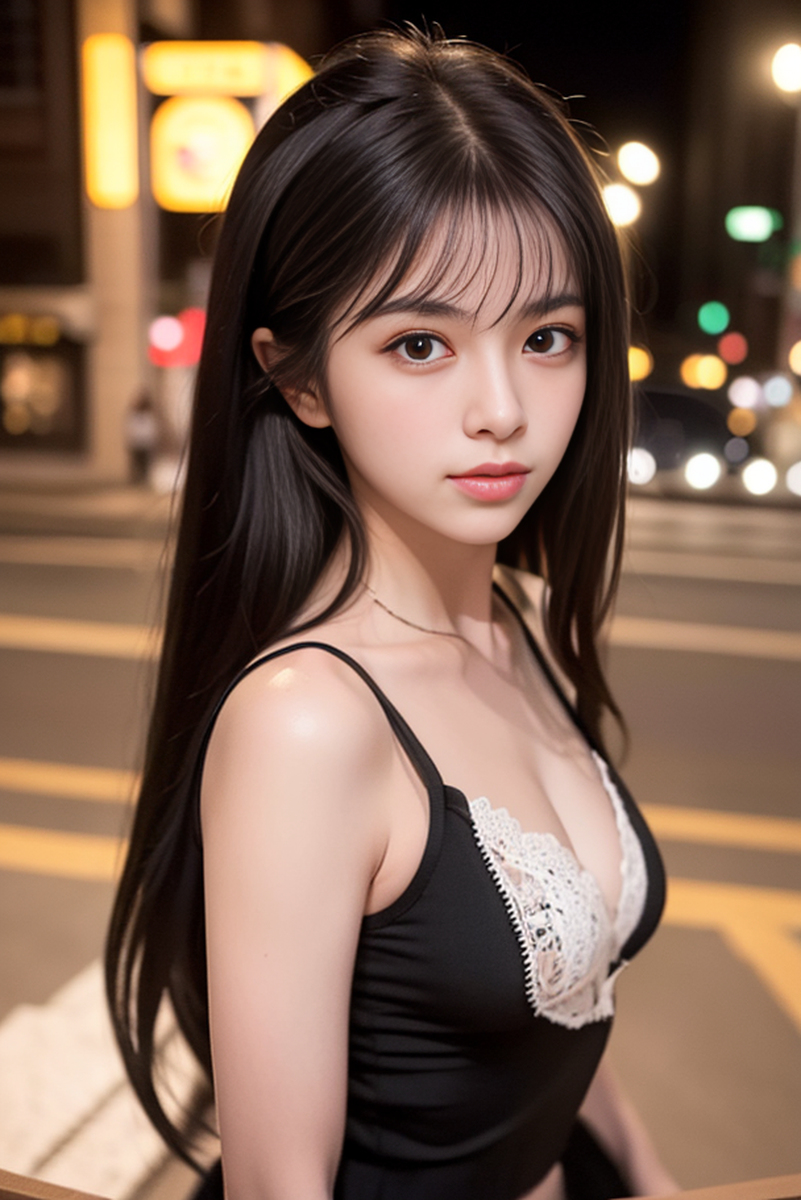 AI生成美女~street background II